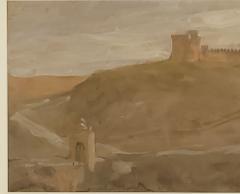 Pastel of Toledo Spain circa 1900 - 4368254