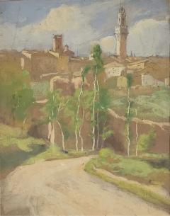 Pastel of an Italian Village by George Haushalter - 4368980