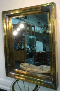 Patchwork Design Brass and Aluminum Modern Mirror - 855913