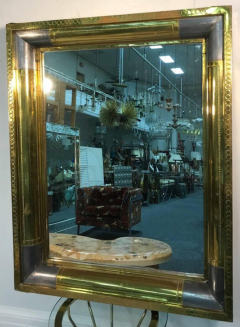 Patchwork Design Brass and Aluminum Modern Mirror - 855914