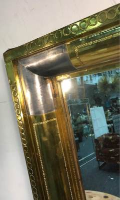 Patchwork Design Brass and Aluminum Modern Mirror - 855916