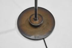 Patinated Brass Floor Lamp with Curved Neck Europe 20th century - 4148780