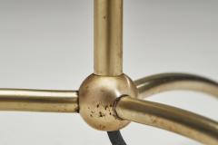 Patinated Brass Floor Lamp with Tripod Base Denmark ca 1950s - 4748278