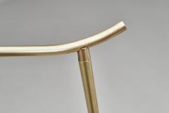 Patinated Brass Floor Lamp with Tripod Base Denmark ca 1950s - 4752354