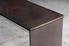 Patinated Bronze Console Table by Belgochrom Belgium 1970s - 4371898