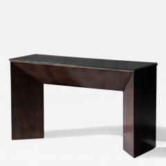 Patinated Bronze Console Table by Belgochrom Belgium 1970s - 4372252