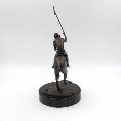 Patinated Bronze Model Of A Polo Player On Horseback American 20th Century  - 2593857
