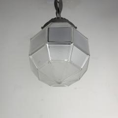 Patinated Bronze and Faceted Glass Art Deco Light in the style of Adolf Loos - 4616151