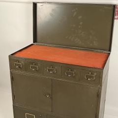 Patinated Industrial Metal Cabinet - 3711510