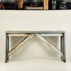 Patinated Industrial Work Console - 3709970