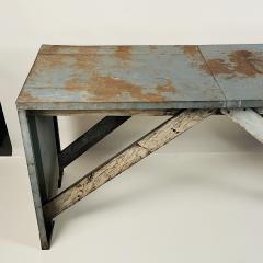 Patinated Industrial Work Console - 3709973