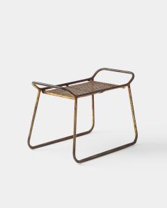 Patinated Iron Side Table Denmark c 1960 - 4828937