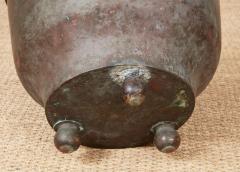 Patinated Kindling Bin with a Baronial Crest - 4330611