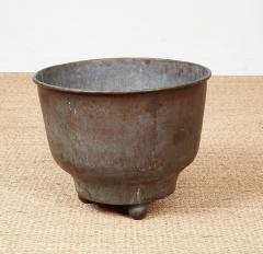 Patinated Kindling Bin with a Baronial Crest - 4330615