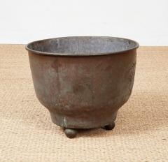 Patinated Kindling Bin with a Baronial Crest - 4330616