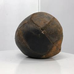 Patinated Leather Medicine Ball Distressed Collectible Sports Art Memorabilia - 1837153