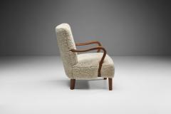 Patinated Oak Armchair by Danish Cabinetmaker Denmark ca 1950s - 1843316