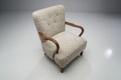 Patinated Oak Armchair by Danish Cabinetmaker Denmark ca 1950s - 1843321