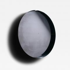 Patinated Steel Mirror Italy c 1970 - 4828947