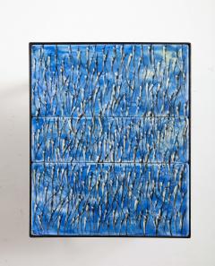 Patrice Dangel Wrought Iron Table with Hand Glazed Tiles by Marius Fernandez Patrice Dangel - 3242696