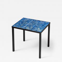 Patrice Dangel Wrought Iron Table with Hand Glazed Tiles by Marius Fernandez Patrice Dangel - 3242893
