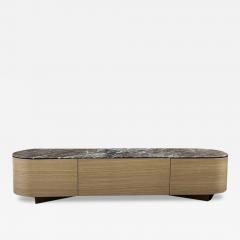 Patricia Urquiola 558 RONDOS CHEST OF DRAWERS IN OAK GREY CARNICO MARBLE - 2996664