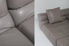 Patricia Urquiola Tufty Time B B Italia Taupe Leather Sectional Sofa by Patricia Urquiola 2010s - 1006460