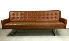 Patrician Furniture Co Cinnamon Brown Sled Base Sofa by Patrician - 219121