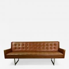 Patrician Furniture Co Cinnamon Brown Sled Base Sofa by Patrician - 219848