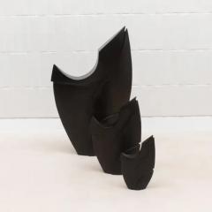 Patrick Coard Modern Abstract L Sculpture in Black Oak by Patrick Coard Paris - 3846938