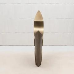 Patrick Coard Modern Abstract L Sculpture in Bronze Patina Brass by Patrick Coard Paris - 3846934