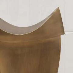 Patrick Coard Modern Abstract L Sculpture in Bronze Patina Brass by Patrick Coard Paris - 3847007