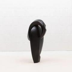 Patrick Coard Modern Abstract Sculpture in Black Oak by Patrick Coard Paris - 3848352