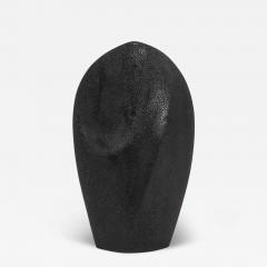 Patrick Coard Modern Abstract Sculpture in Black Shagreen by Patrick Coard Paris - 4208673