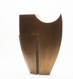Patrick Coard Modern Abstract Sculpture in Bronze Patina Brass by Patrick Coard Paris - 4208193