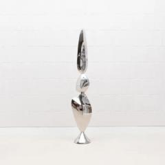 Patrick Coard Pair of Modern Abstract XL Sculptures in Polished Steel by Patrick Coard Paris - 3850277