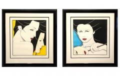Patrick Nagel Diptych Mask I and Mask II - 3434158