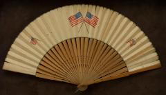 Patriotic Folding Fan with American Flag Motif - 3672859