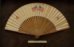 Patriotic Folding Fan with American Flag Motif - 3672861