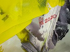 Paul Andre Larocque Paul Andre Larocque Floral Mixed Media Painting 2020 Signed - 4214841