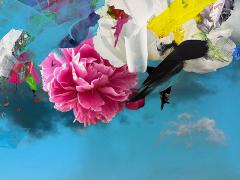 Paul Andre Larocque Paul Andre Larocque Floral Mixed Media Painting 2020 Signed - 4214856