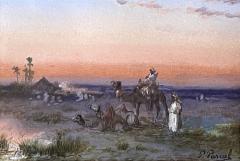 Paul B Pascal Bedouin Encampment at Sunset  - 2965463