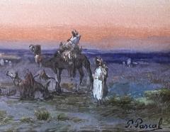 Paul B Pascal Bedouin Encampment at Sunset  - 2965467