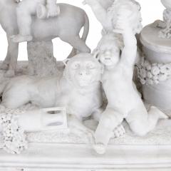 Paul Brou Large marble sculpture of Silenus and his entourage by Paul Brou - 1653264