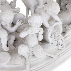 Paul Brou Large marble sculpture of Silenus and his entourage by Paul Brou - 1653266