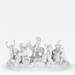 Paul Brou Large marble sculpture of Silenus and his entourage by Paul Brou - 1656147