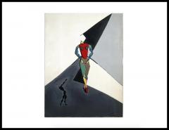 Paul Busse Mid Century Abstract Painting Signed Paul Busse - 3880749