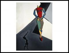 Paul Busse Mid Century Abstract Painting Signed Paul Busse - 3880757