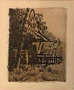 Paul C zanne Paul Cezanne House in Auvers Etching - 413552