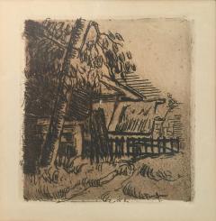 Paul C zanne Paul Cezanne House in Auvers Etching - 455380